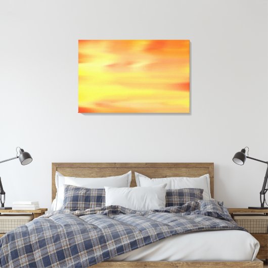 ZONSONDERGANG KLEURRIJKE SCHILDERKUNST CANVAS AFDRUK (Insitu (Slaapkamer))