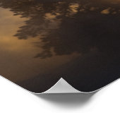Zonsondergang kleurt de stoom boven Leather Pool i Poster (Hoek)