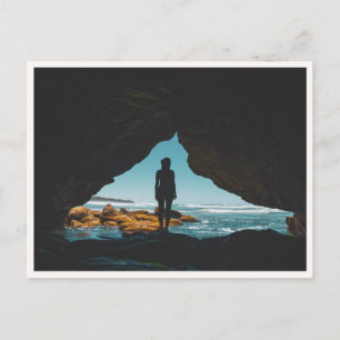 Zonsondergang Kliffen Grot San Diego Point Loma St Briefkaart