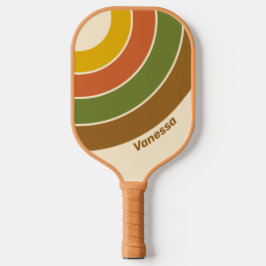 Zonsondergang Klover Cirkel Streep met Naam Pickleball Paddle