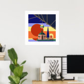Zonsondergang Knoop 5W Poster (Thuiskantoor)