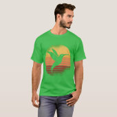 Zonsondergang Kolibrie Kolibries Vogels grappig T-shirt (Voorkant volledig)