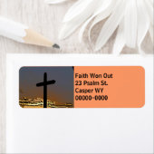 Zonsondergang Kruis 3 Etiket (Insitu)