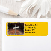 Zonsondergang Kruis 4 Etiket (Insitu)