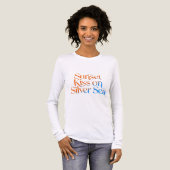 Zonsondergang Kus op Zilveren Zee Gradiënt Typogra Tri-Blend Shirt (Voorkant)