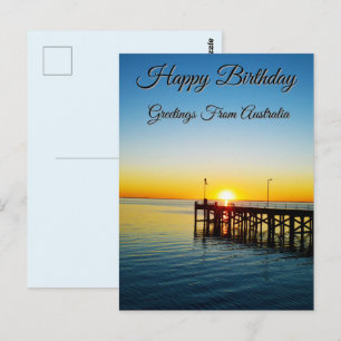 Zonsondergang Kusjes, Port Victoria  Verjaardagsan Briefkaart