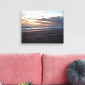 Zonsondergang Kustlijn Sereniteit Vogel in Vlucht Canvas Afdruk (Insitu (Woonkamer))