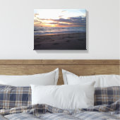 Zonsondergang Kustlijn Sereniteit Vogel in Vlucht Canvas Afdruk (Insitu (Slaapkamer))