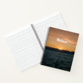 Zonsondergang Landschap Aangepaste Naam Notitieboek (Binnen)