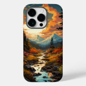 Zonsondergang Landschap Berg en Rivier Case-Mate iPhone Case (Achterkant)
