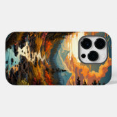Zonsondergang Landschap Berg en Rivier Case-Mate iPhone Case (Achterkant (horizontaal))