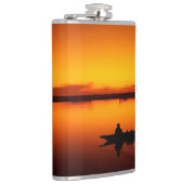 Zonsondergang Landschap met een boot-68465 Heupfles (Rechts)