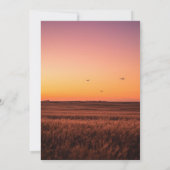 Zonsondergang Landschap Veld Viering van het Leven Kaart (Achterkant)