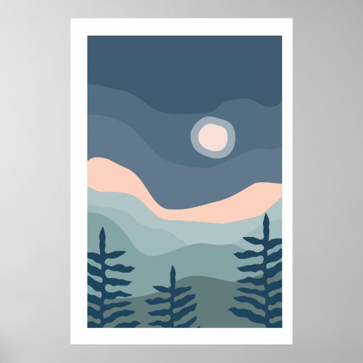 Zonsondergang landschappen poster (Voorkant)