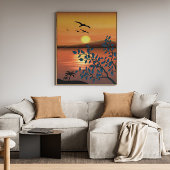 Zonsondergang Landschaps Canvas