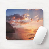 Zonsondergang langs de kust van Kauai Muismat (Met muis)