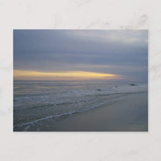 Zonsondergang langs de zeekust briefkaart (Voorkant)