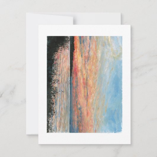 Zonsondergang langs het strand (Voorkant)