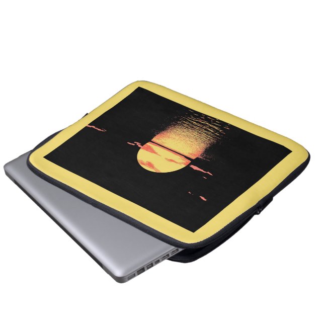  zonsondergang - laptophoezen laptop sleeve (Voorkant onderkant)