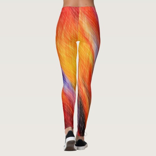 Zonsondergang Leggings Abstract Kleurenontwerp (Achterkant)