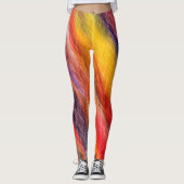 Zonsondergang Leggings Abstract Kleurenontwerp (Voorkant)