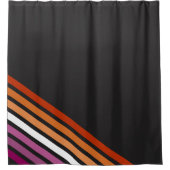 Zonsondergang Lesbische Vlag Douchegordijn (Voorkant)