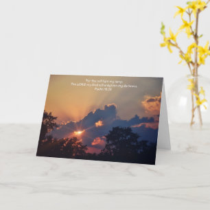Zonsondergang Licht en Bijbelvers Geluidskaart Kaart