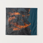 Zonsondergang licht op majestueuze bergen wandkleed (Voorkant (horizontaal))