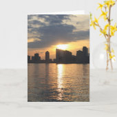 Zonsondergang - Liefde & Vriendschap Kaart (Gele Bloem)