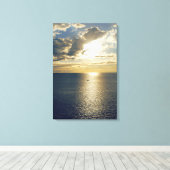 Zonsondergang Lucht Schemering Avond Schemer Zee L Canvas Afdruk (Insitu (Houten vloer))