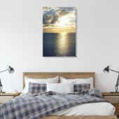 Zonsondergang Lucht Schemering Avond Schemer Zee L Canvas Afdruk (Insitu (Slaapkamer))