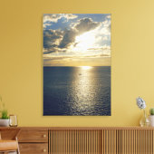 Zonsondergang Lucht Schemering Avond Schemer Zee L Canvas Afdruk (Insitu (Woonkamer))