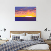 Zonsondergang Lucht Schemering Avond Schemer Zee L Canvas Afdruk (Insitu (Slaapkamer))