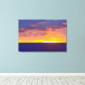 Zonsondergang Lucht Schemering Avond Schemer Zee L Canvas Afdruk (Insitu (Houten vloer))