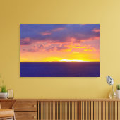 Zonsondergang Lucht Schemering Avond Schemer Zee L Canvas Afdruk (Insitu (Woonkamer))