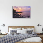 Zonsondergang Lucht Strand Schemering Landschap Re Canvas Afdruk (Insitu (Slaapkamer))