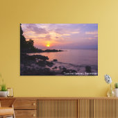 Zonsondergang Lucht Strand Schemering Landschap Re Canvas Afdruk (Insitu (Woonkamer))
