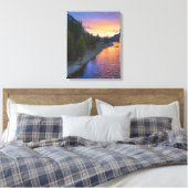 Zonsondergang Madison River Canvas Afdruk (Insitu (Slaapkamer))