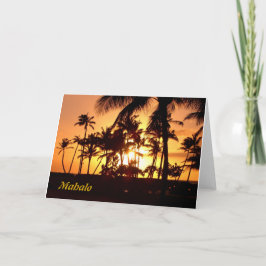 Zonsondergang Mahalo Bedankkaart