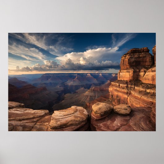 Zonsondergang Majesteit over de Grand Canyon Poster (Voorkant)