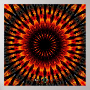 Zonsondergang Mandala Poster