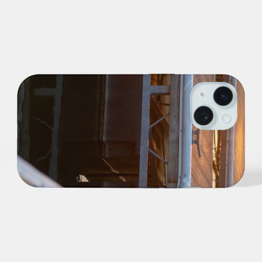 Zonsondergang Marina: reflecties en rust iPhone 15 Case (Achterkant horizontaal)