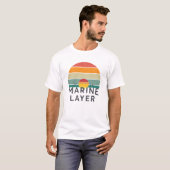 Zonsondergang "Marine Layer" Mannen T-shirt (Voorkant volledig)
