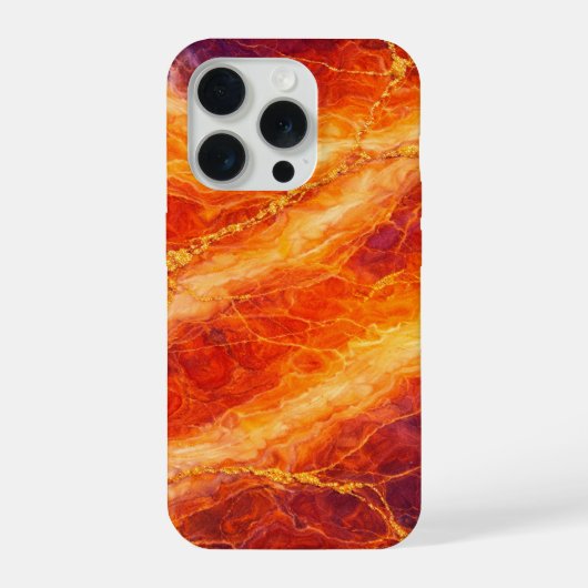 Zonsondergang marmer met gouden aders iPhone hoesje (Achterkant)