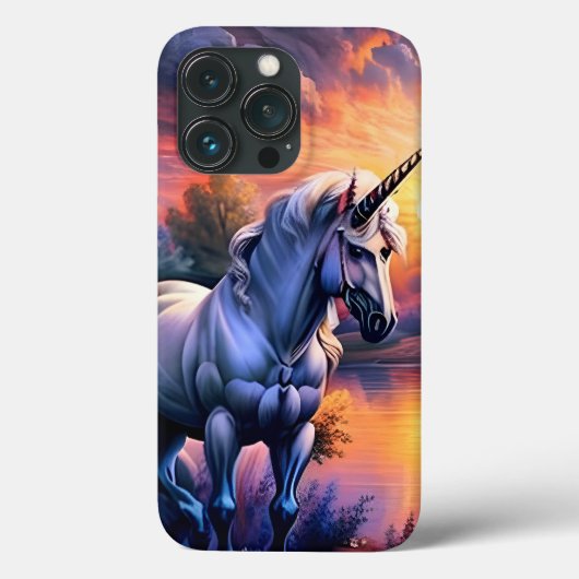 Zonsondergang Meer Rivier Eenhoorn Zeven Case-Mate iPhone Case (Achterkant)