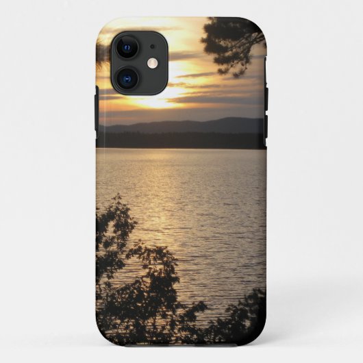 Zonsondergang Meer Scene Iphone Hoesje (Achterkant)