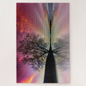 Zonsondergang Meer Schilderij Legpuzzel (Verticaal)