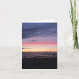 Zonsondergang Meer van Michigan Blank Gevouwen Kaa Bedankkaart