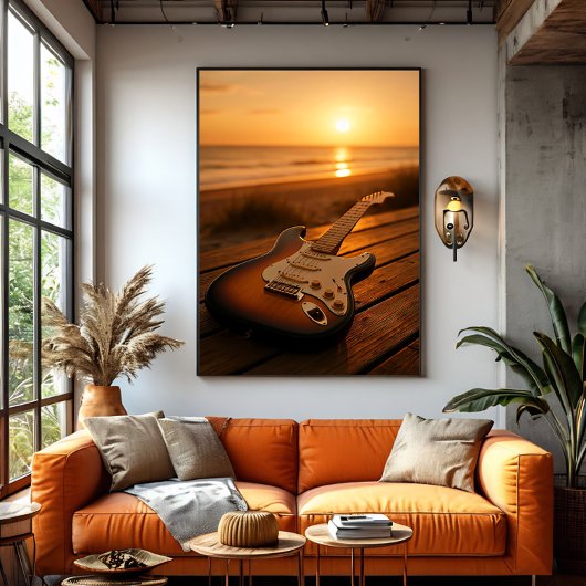 Zonsondergang Melodie Canvas Afdruk