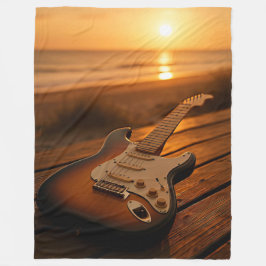 Zonsondergang Melodie Fleece Deken